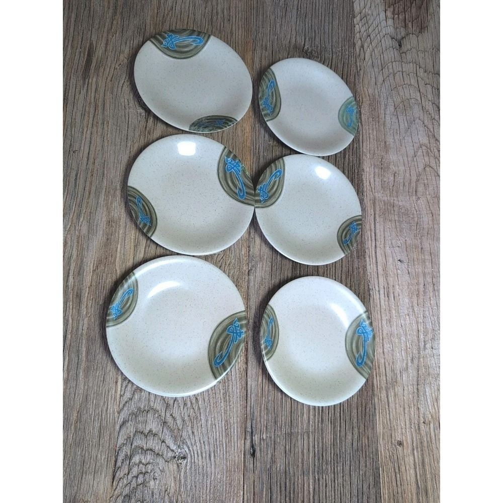 Tai Hong Wei Ware No 305 Six 5" X 5" Sushi Dipping Plates (6) - Picture 2 of 16